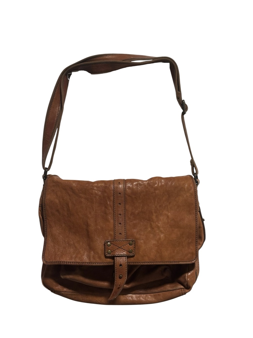 Fossil Brown Leather Messenger Bag - Classic Crossbody Carry